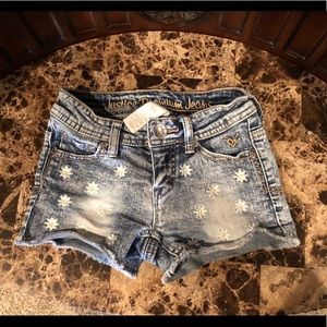 Justice jean/denim shorts girls size 5